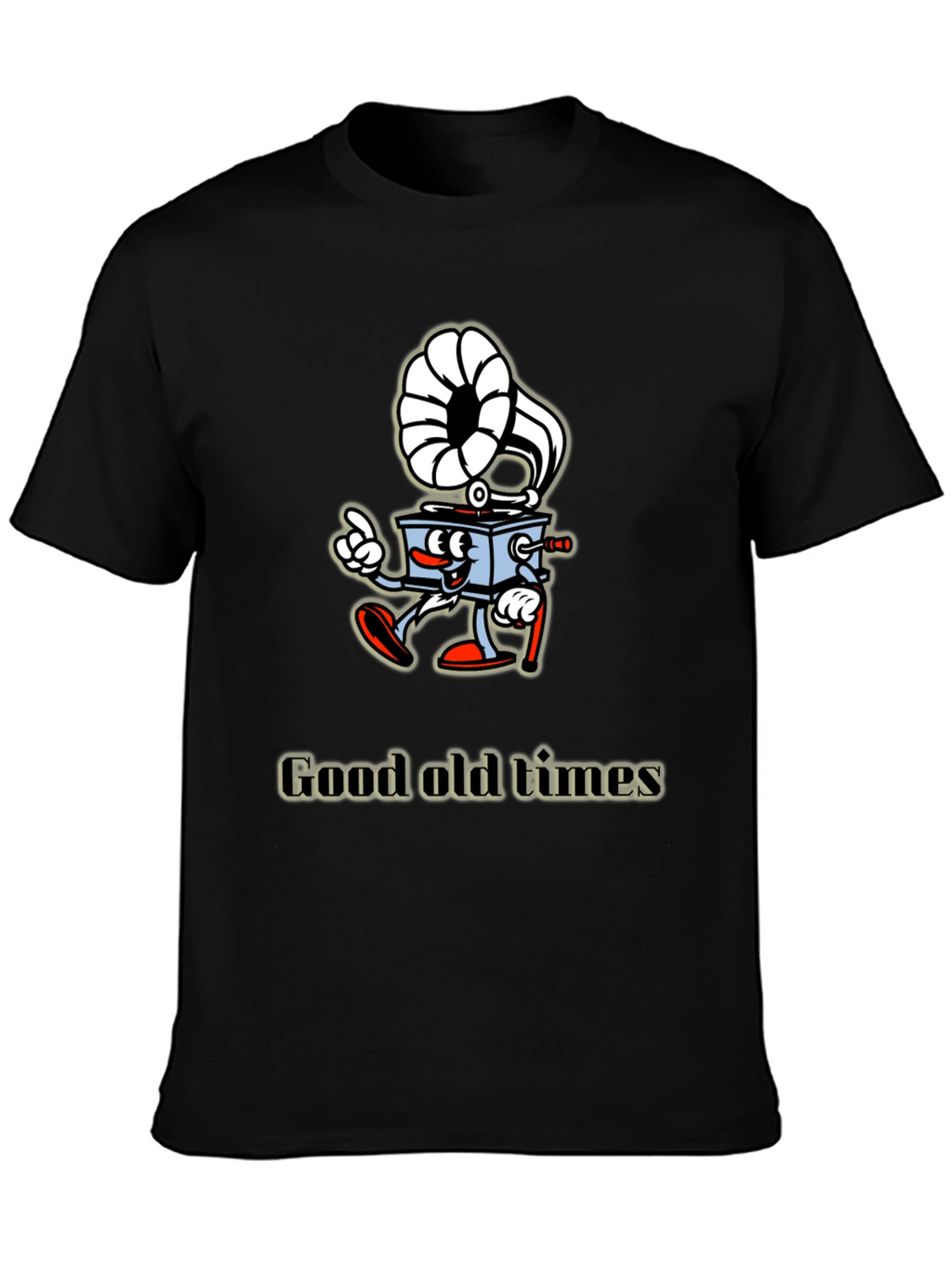 Retro Cartoon Gramophone T-Shirt