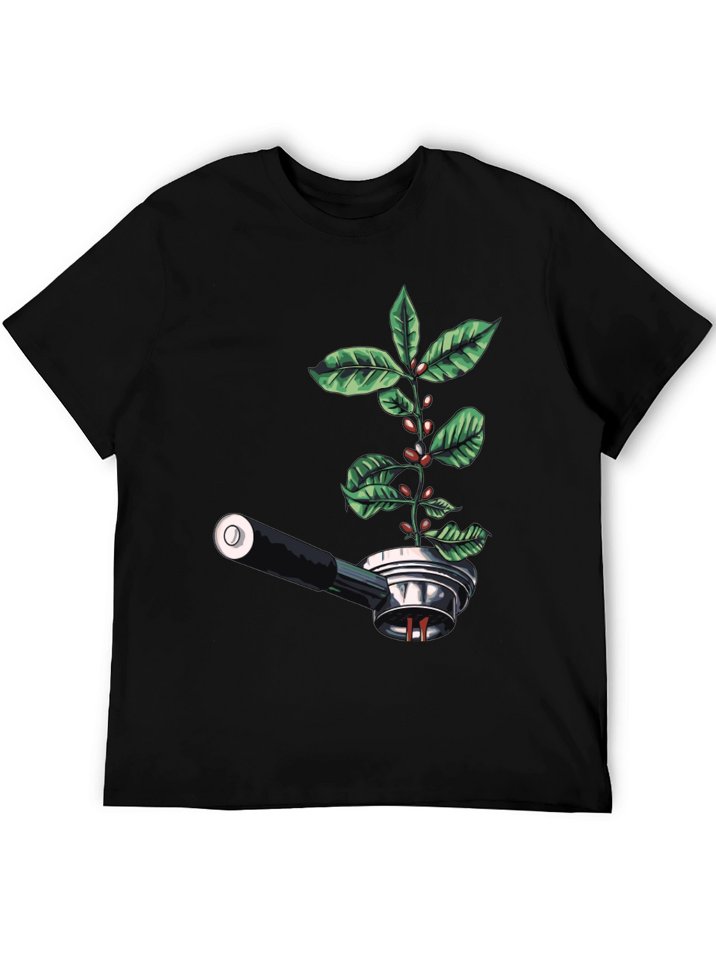 Coffee Plant Tee - Espresso Machine Sprout Design