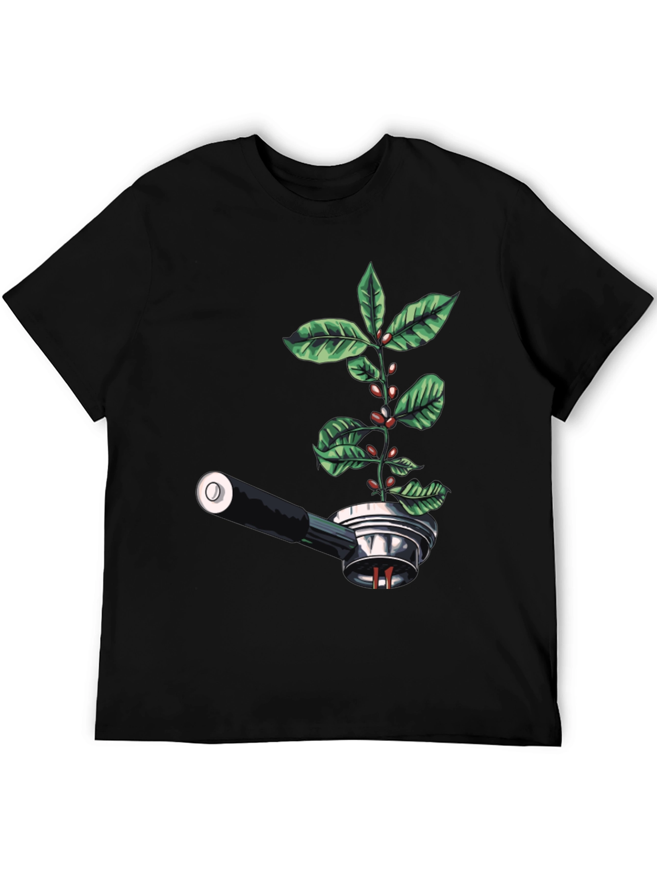 Coffee Plant Tee - Espresso Machine Sprout Design