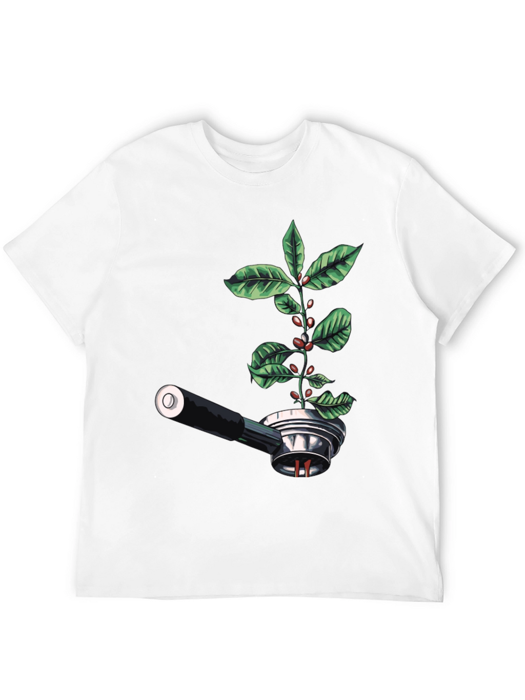 Coffee Plant Tee - Espresso Machine Sprout Design