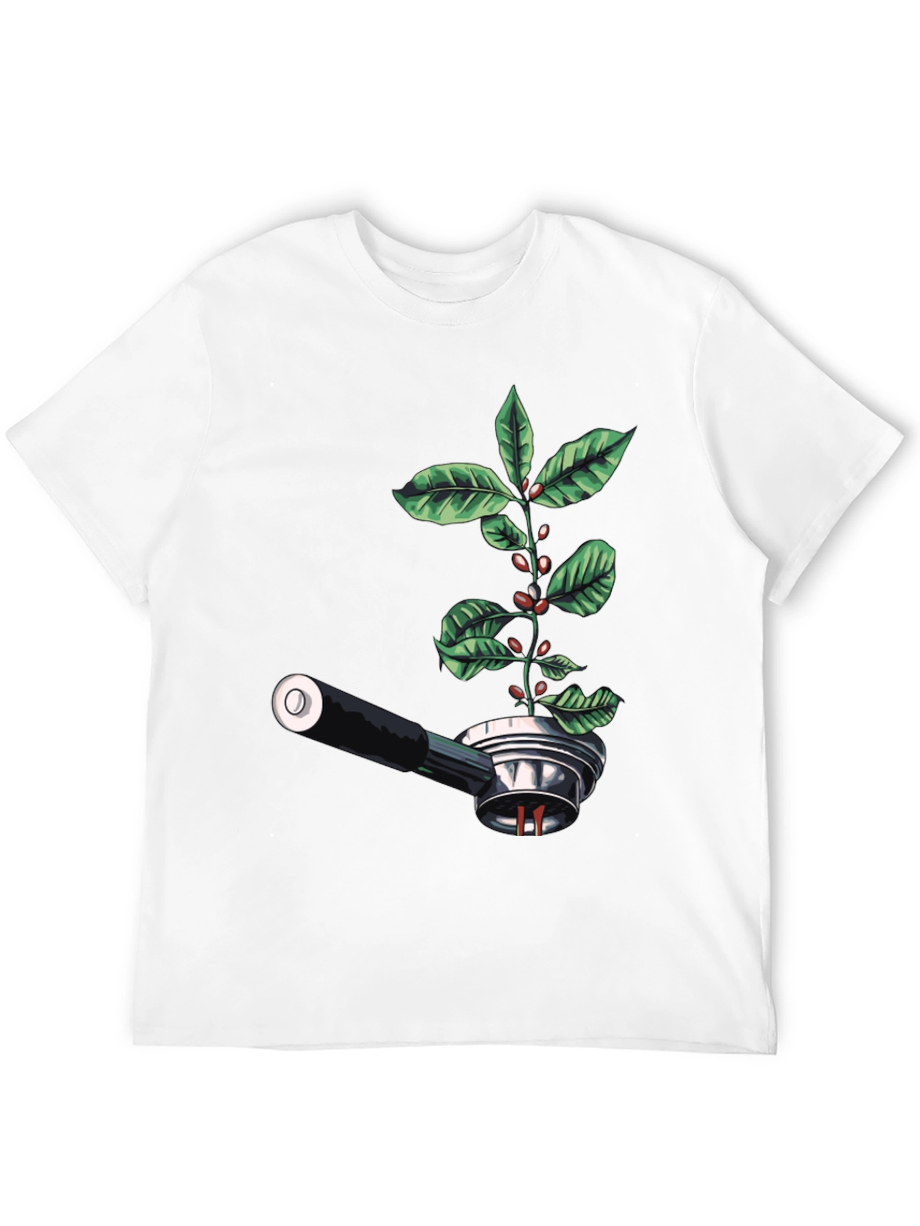 Coffee Plant Tee - Espresso Machine Sprout Design