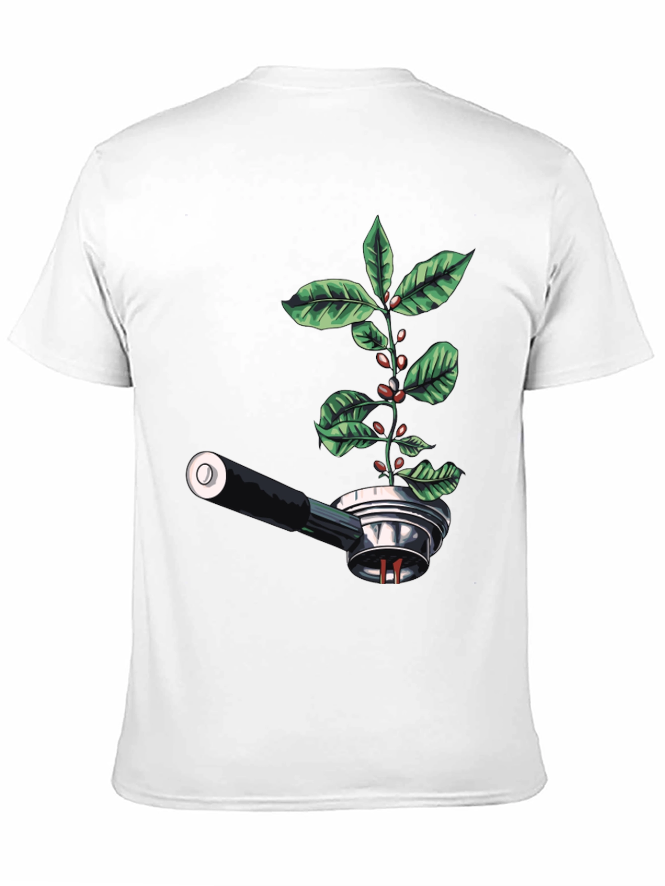 Coffee Plant Tee - Espresso Machine Sprout Design