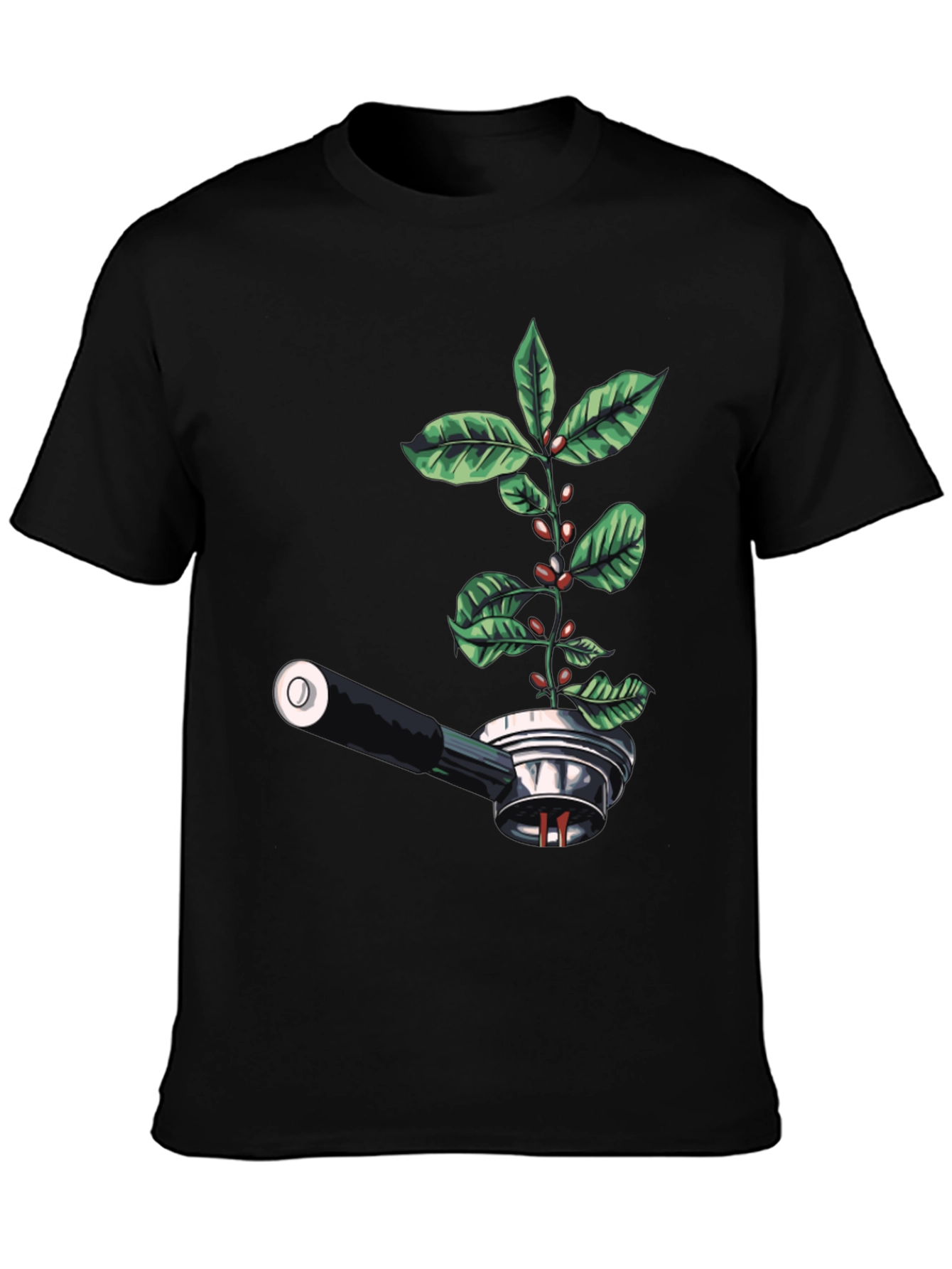 Coffee Plant Tee - Espresso Machine Sprout Design