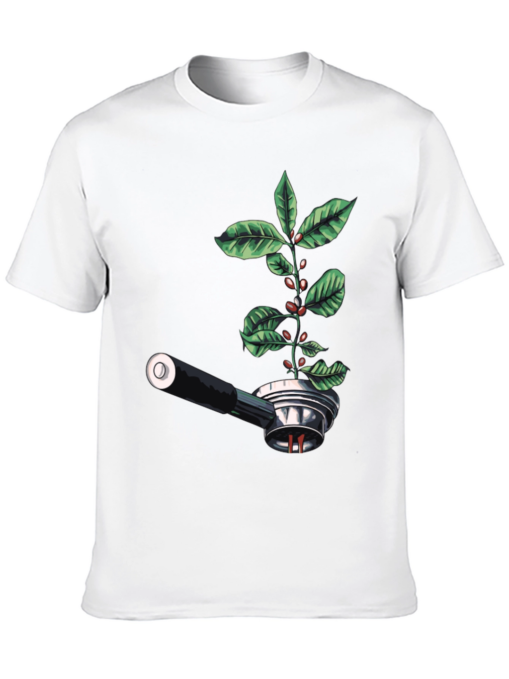 Coffee Plant Tee - Espresso Machine Sprout Design