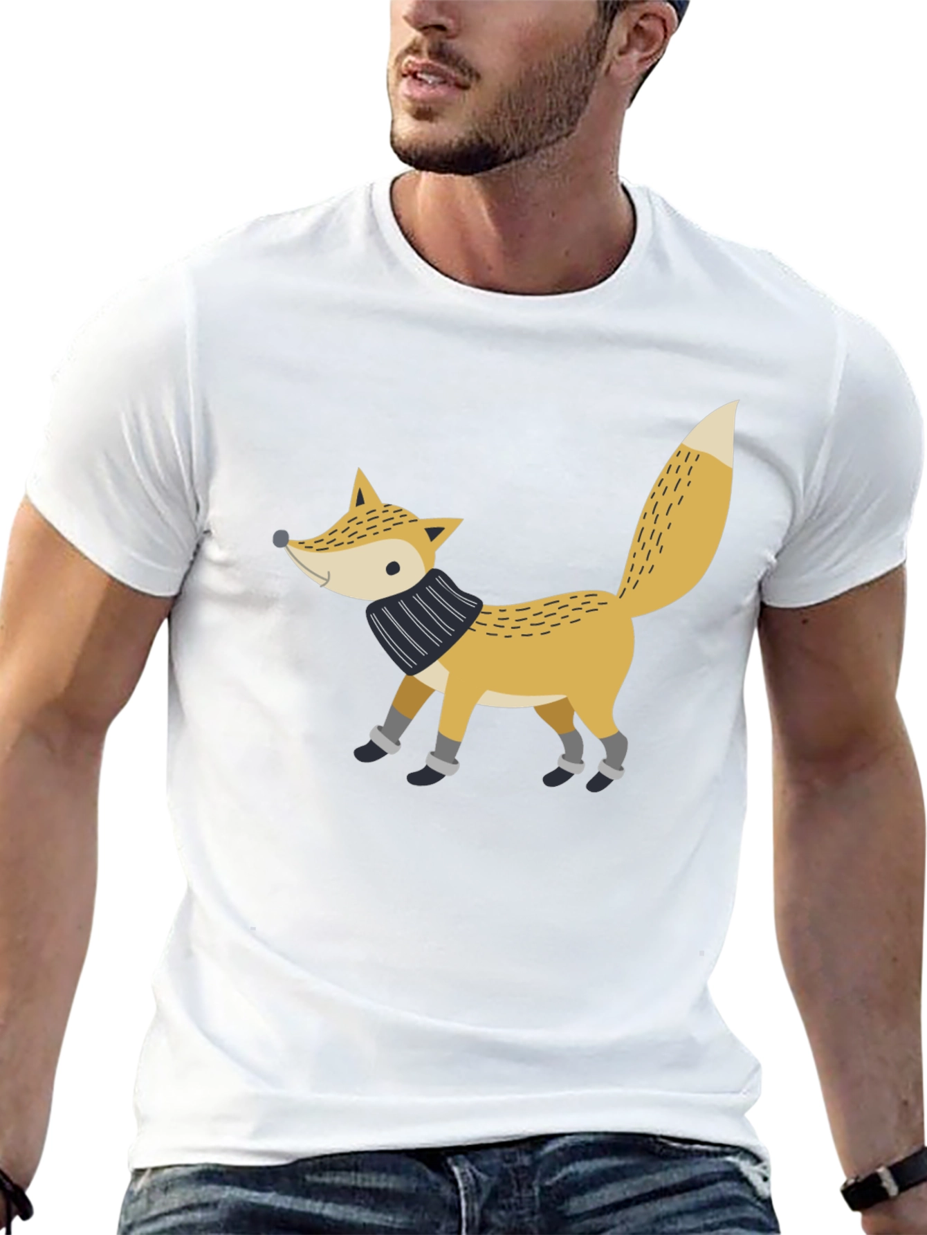 Fox Scarf Graphic Tee