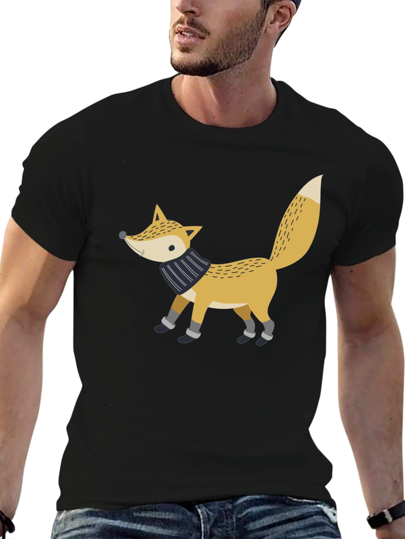 Fox Scarf Graphic Tee