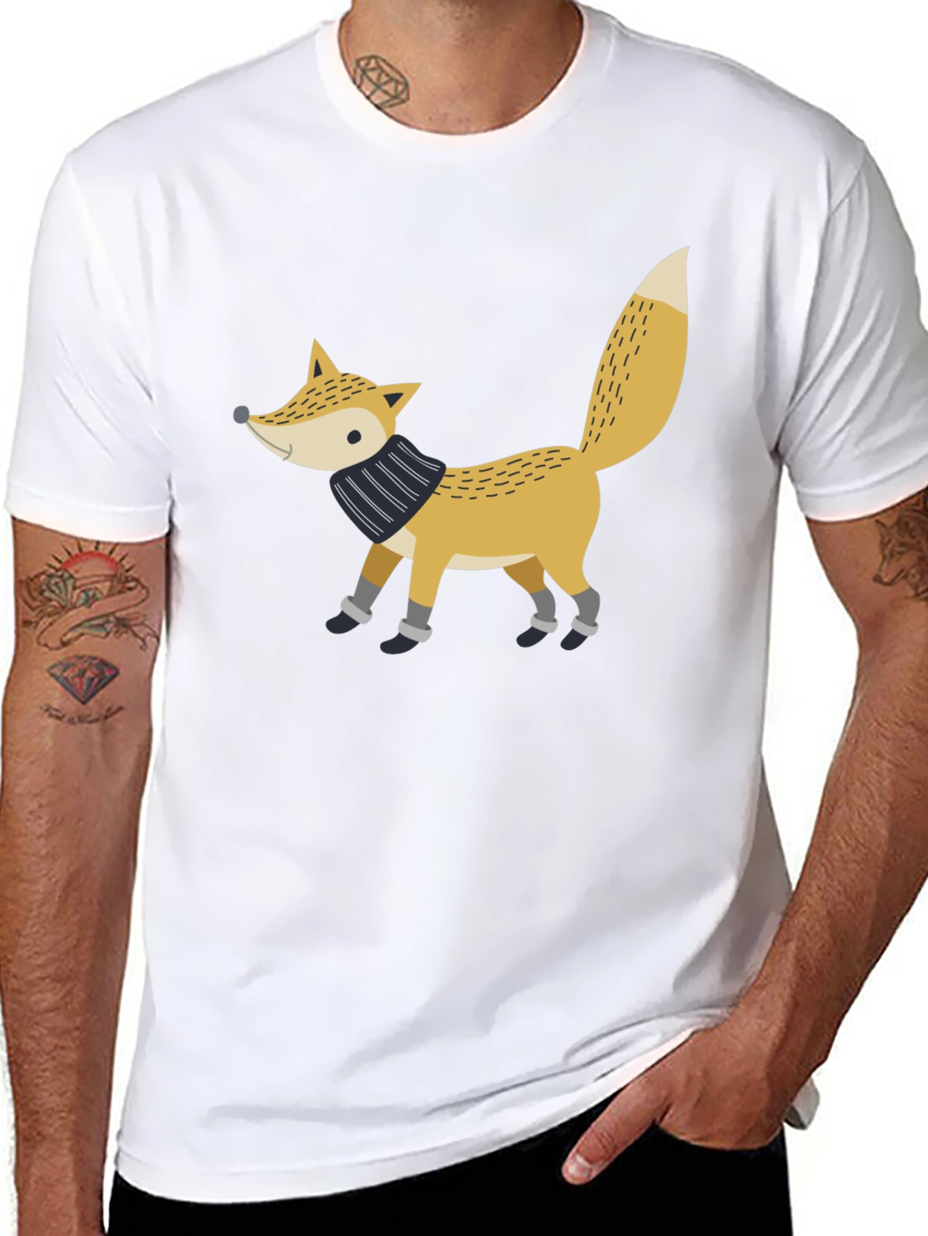 Fox Scarf Graphic Tee