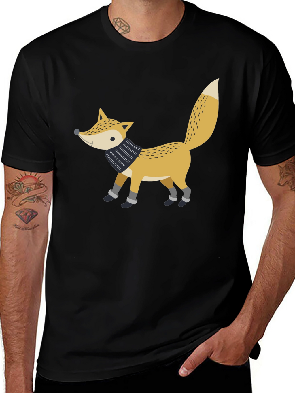 Fox Scarf Graphic Tee