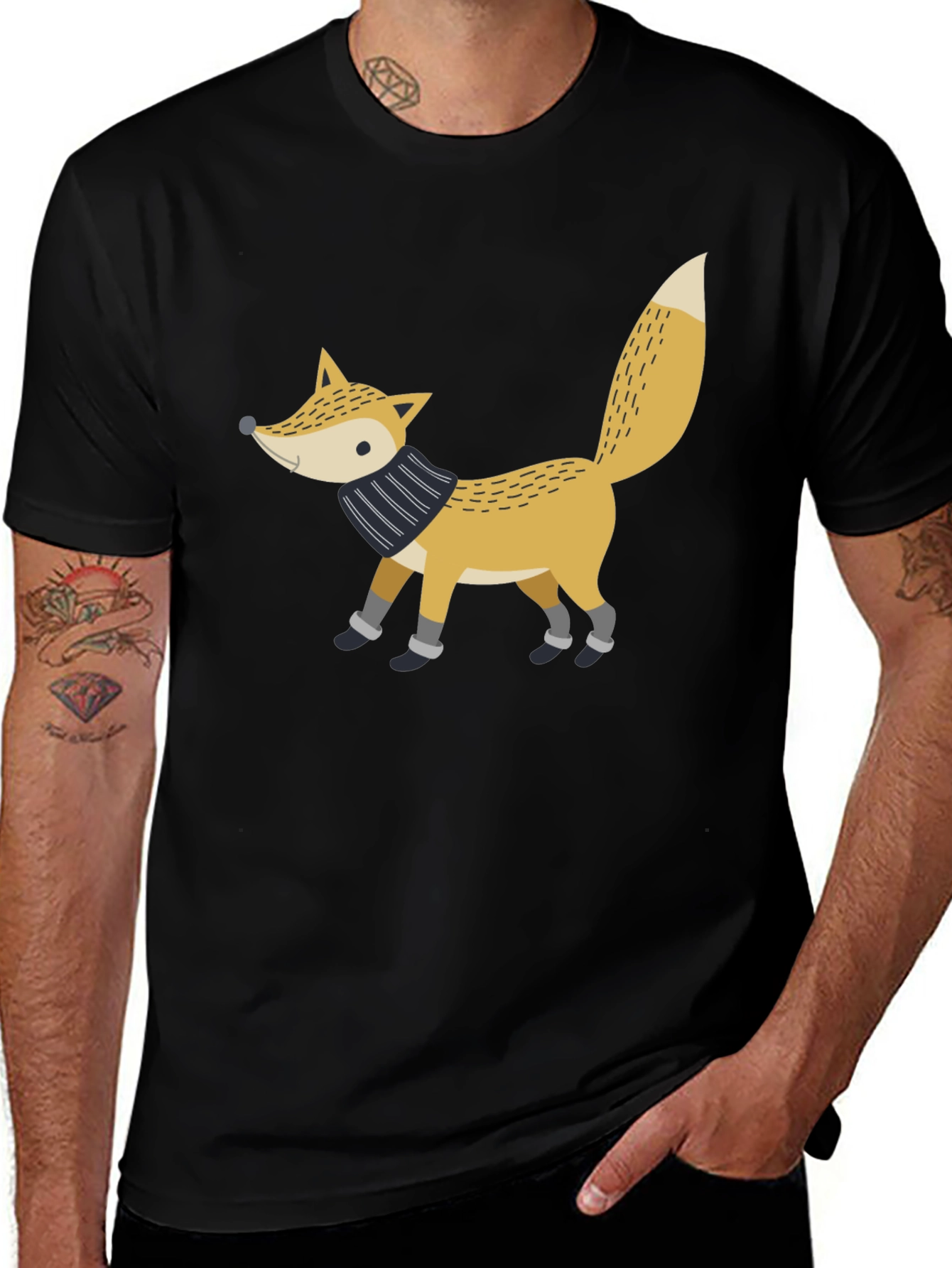 Fox Scarf Graphic Tee