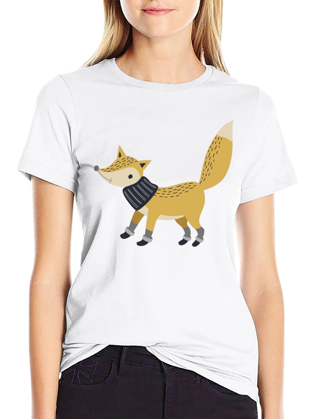 Fox Scarf Graphic Tee