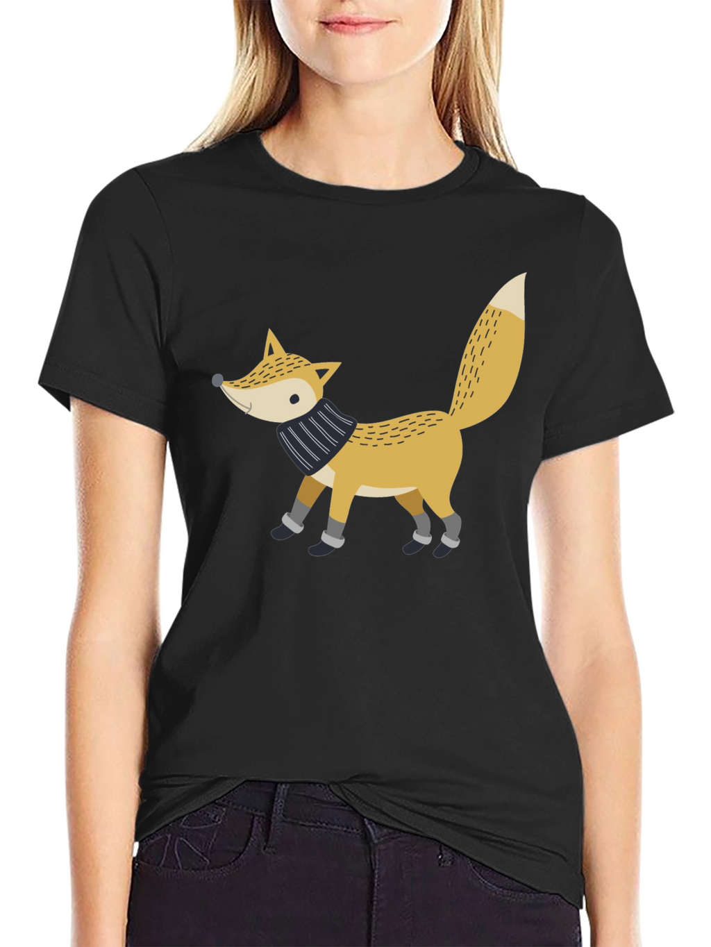 Fox Scarf Graphic Tee