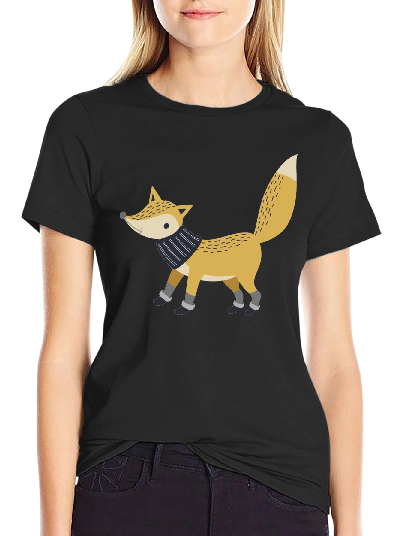 Fox Scarf Graphic Tee