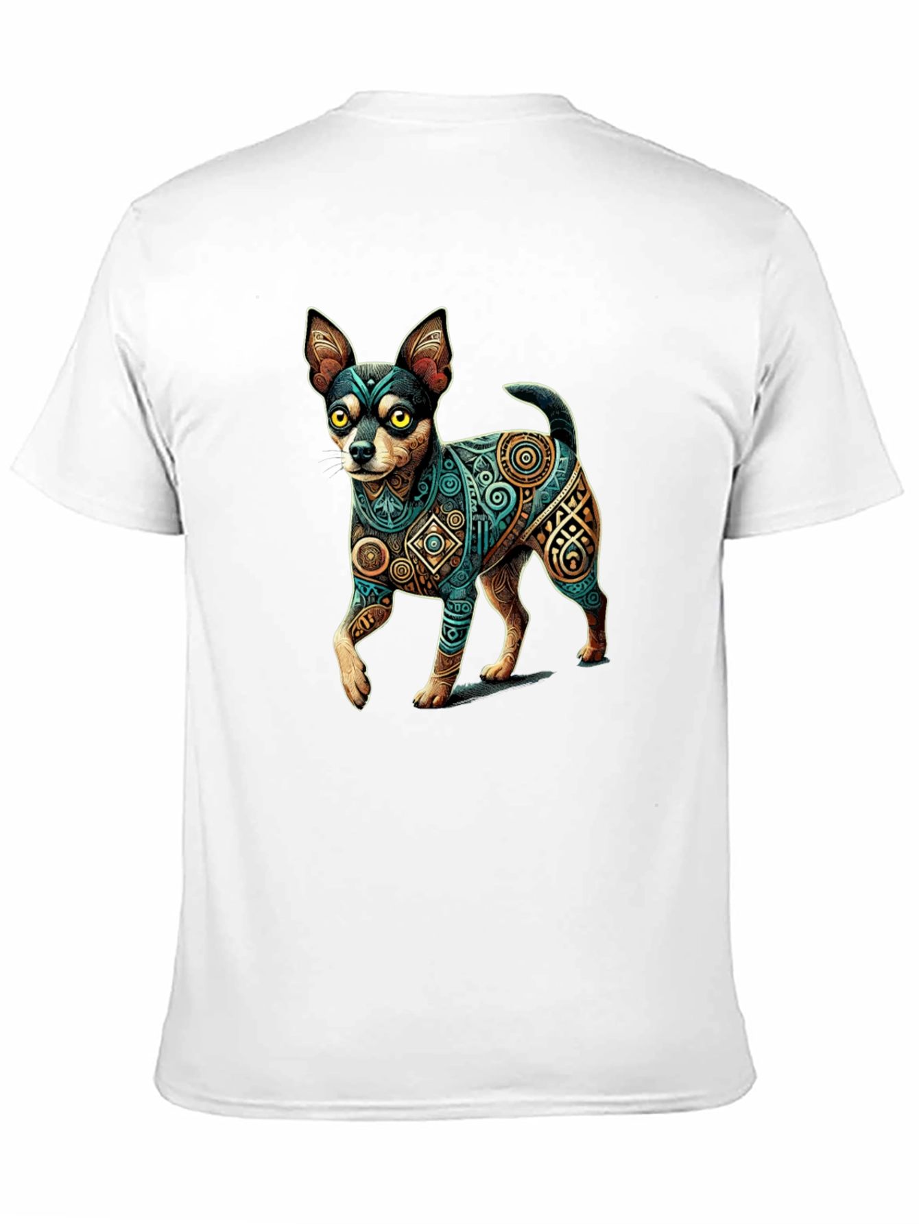 Aztec Dog Graphic Tee - Black T-Shirt