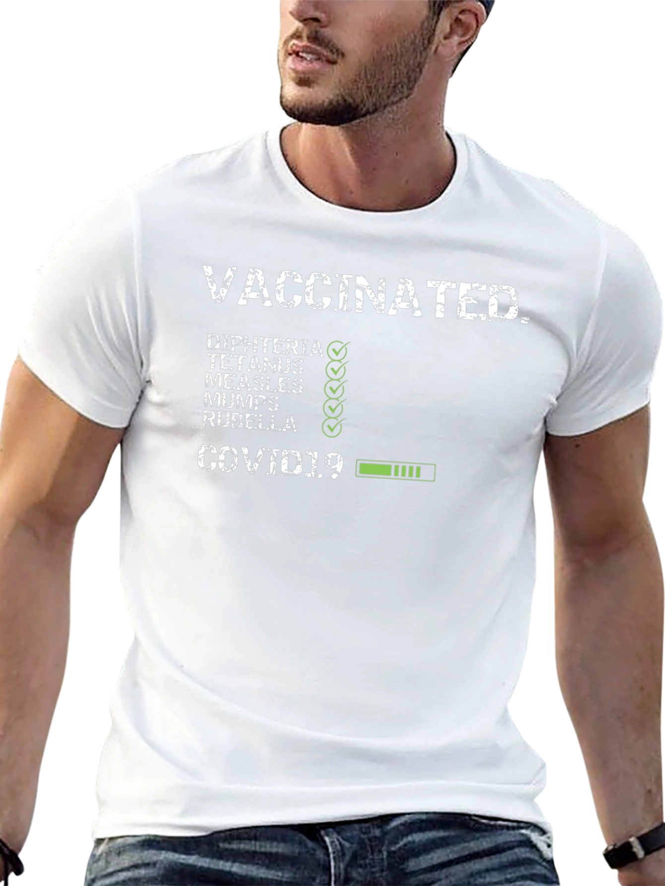 Vaccinated Checklist T-Shirt - Novelty Graphic Tee