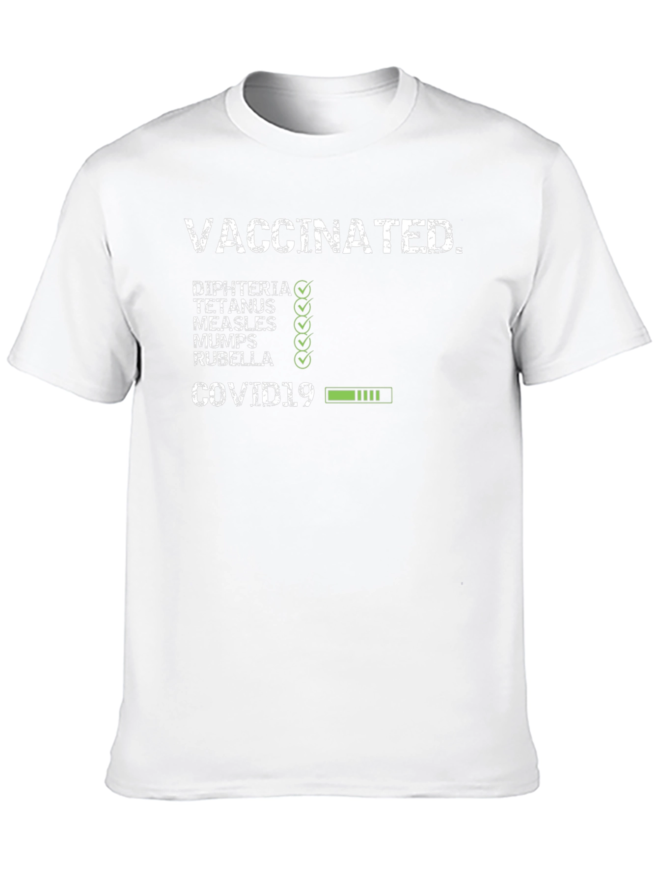 Vaccinated Checklist T-Shirt - Novelty Graphic Tee