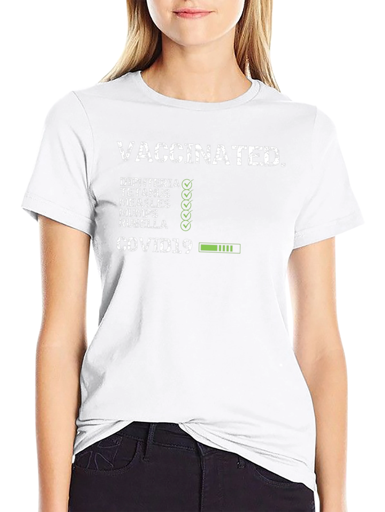 Vaccinated Checklist T-Shirt - Novelty Graphic Tee