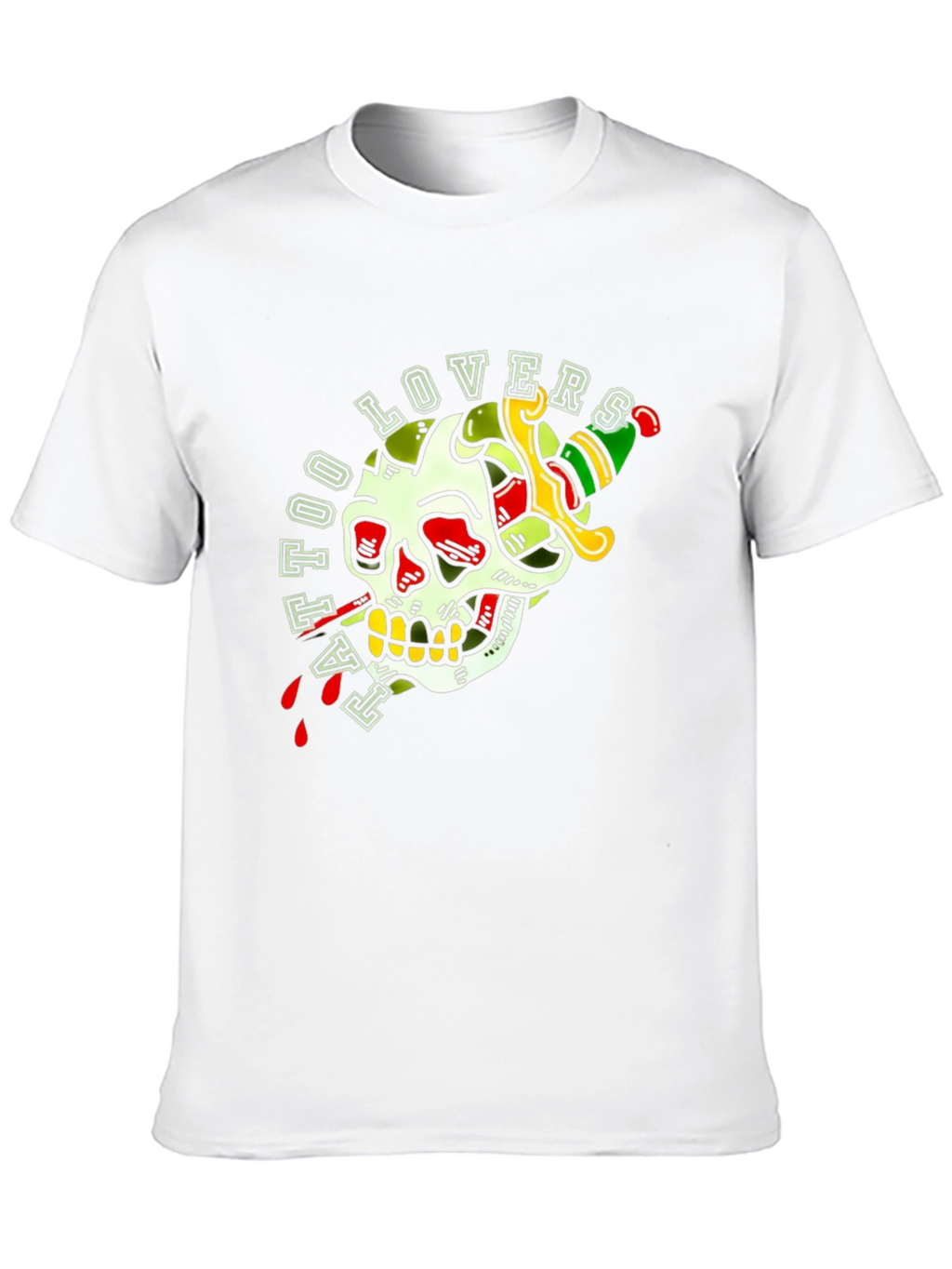 Tattoo Lovers Skull Dagger Graphic Tee