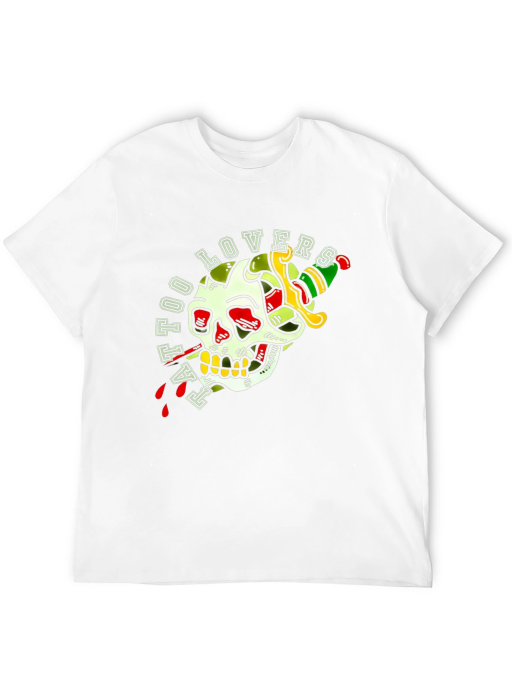 Tattoo Lovers Skull Dagger Graphic Tee