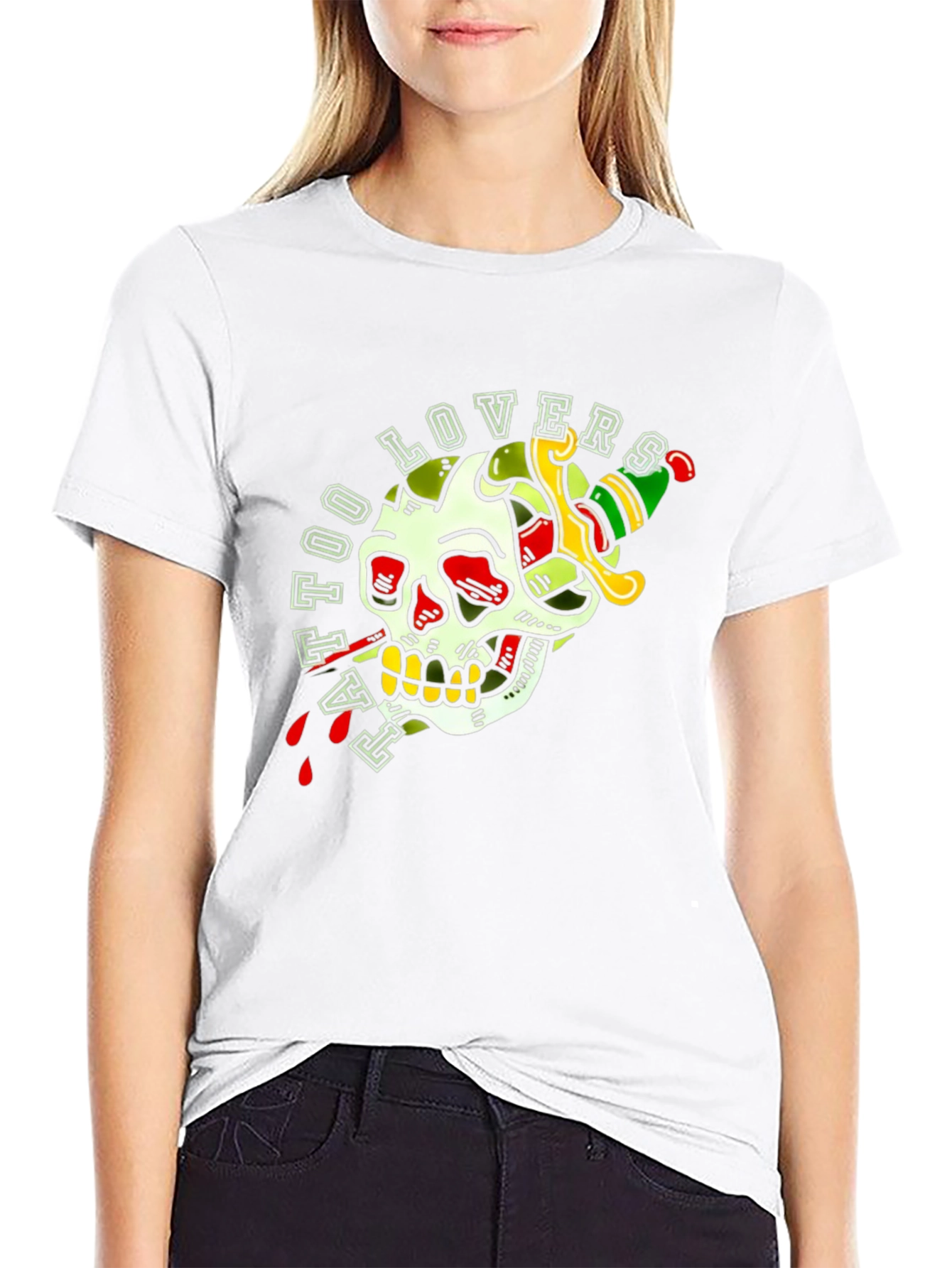 Tattoo Lovers Skull Dagger Graphic Tee