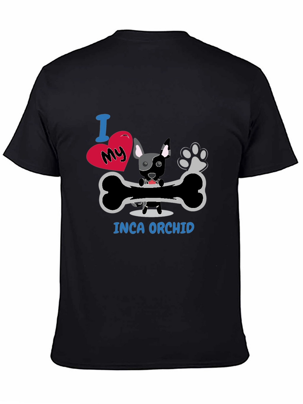 I Love My Inca Orchid Dog T-Shirt