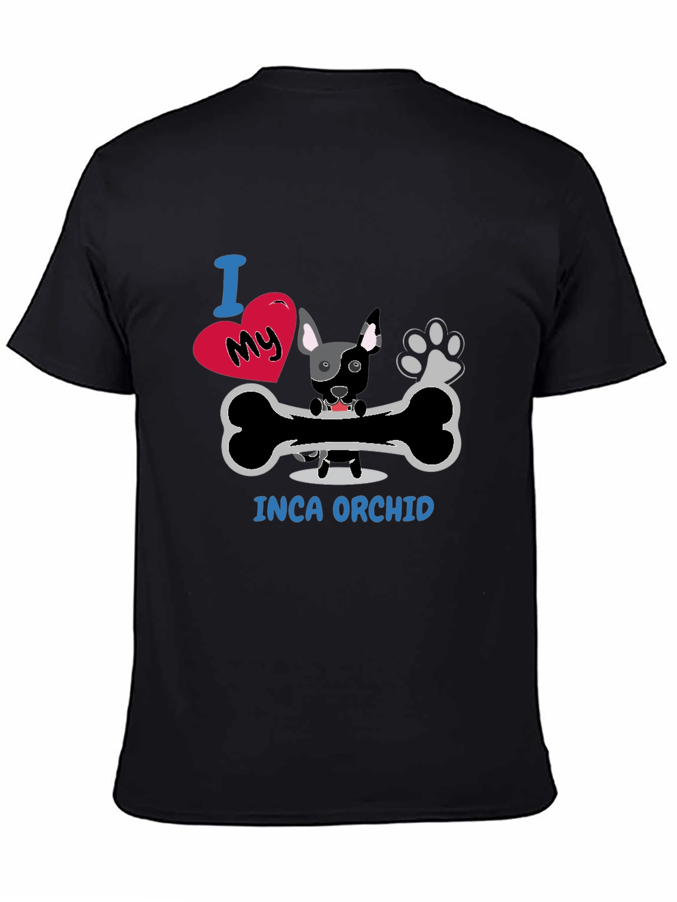 I Love My Inca Orchid Dog T-Shirt