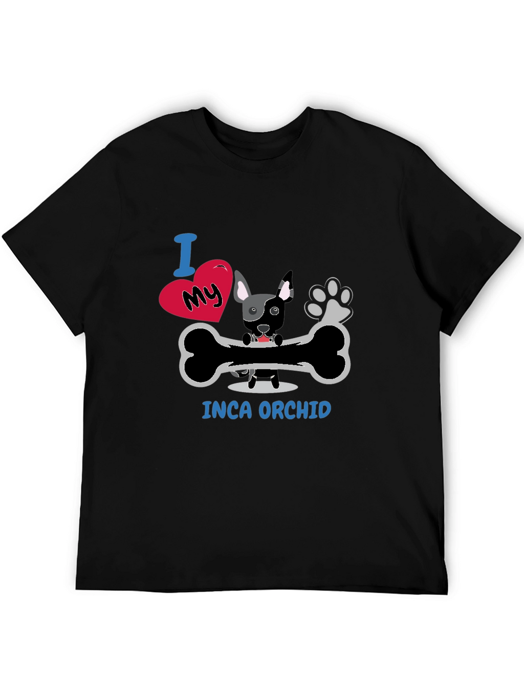 I Love My Inca Orchid Dog T-Shirt