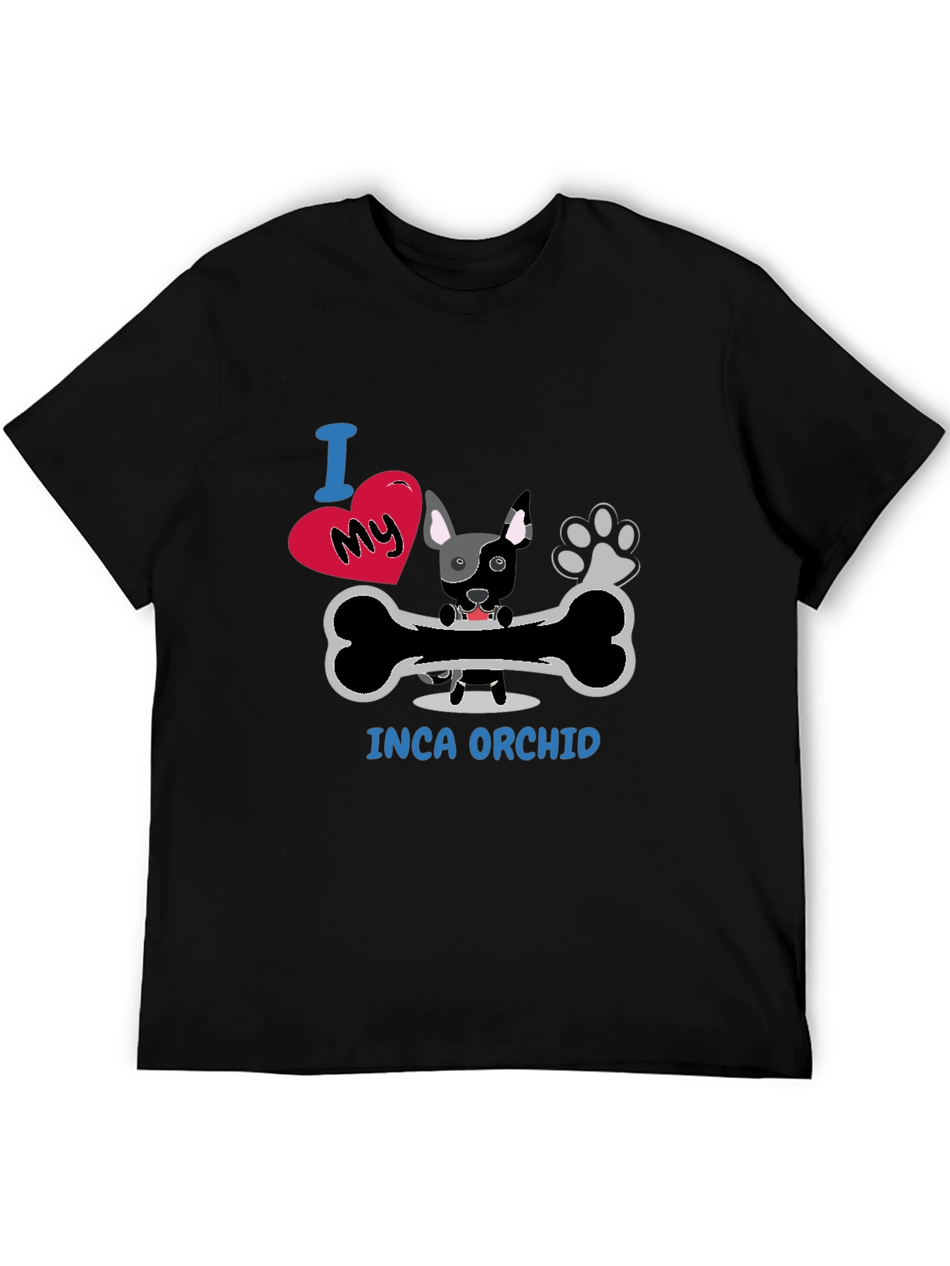 I Love My Inca Orchid Dog T-Shirt