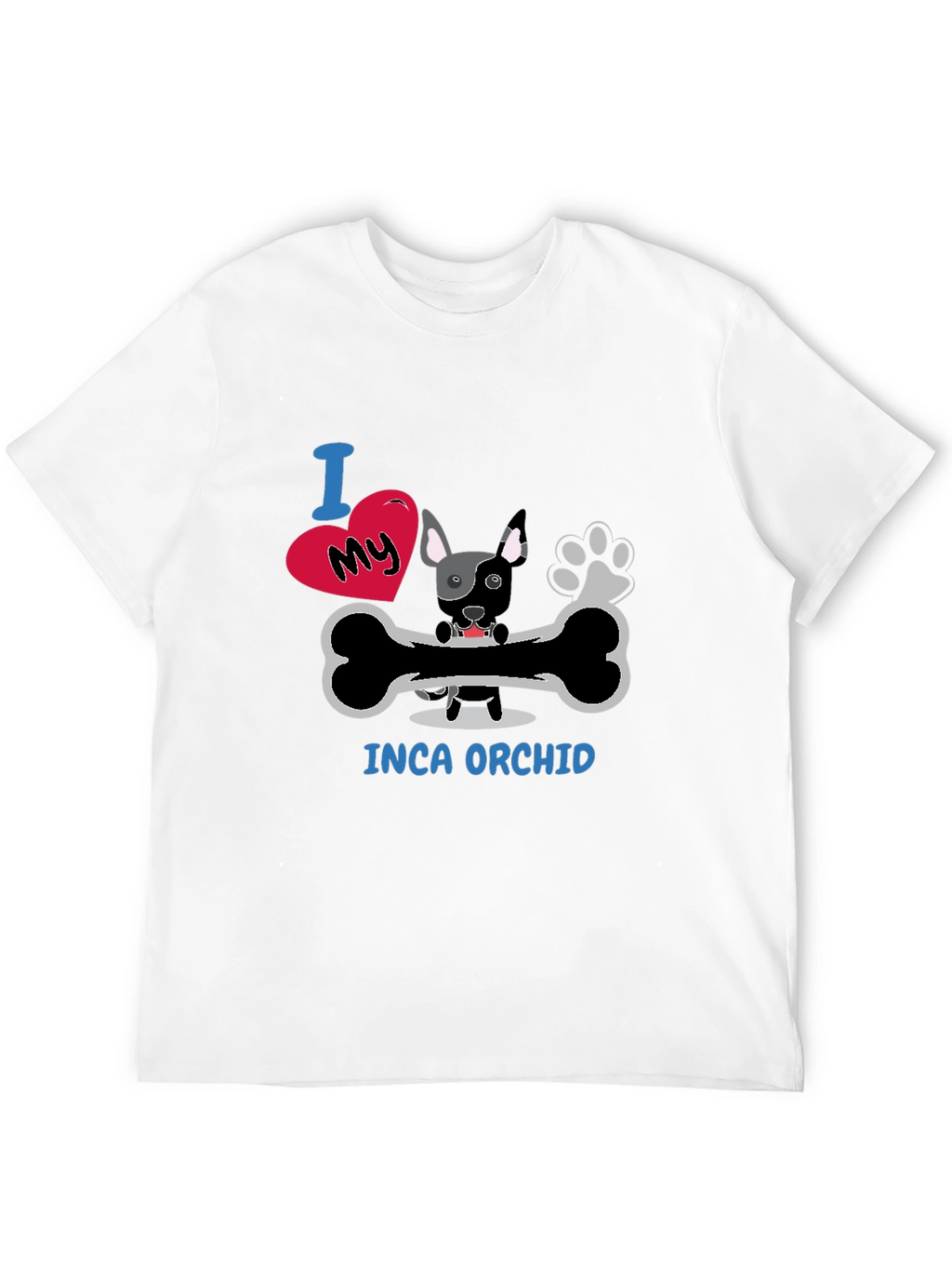 I Love My Inca Orchid Dog T-Shirt