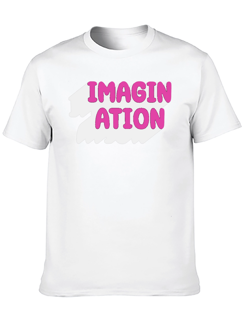 Imagination Graphic Tee - Pink on Black T-Shirt