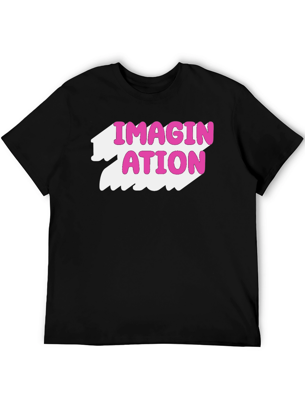 Imagination Graphic Tee - Pink on Black T-Shirt