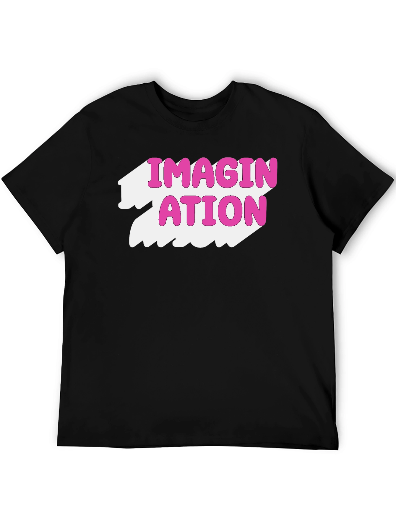 Imagination Graphic Tee - Pink on Black T-Shirt