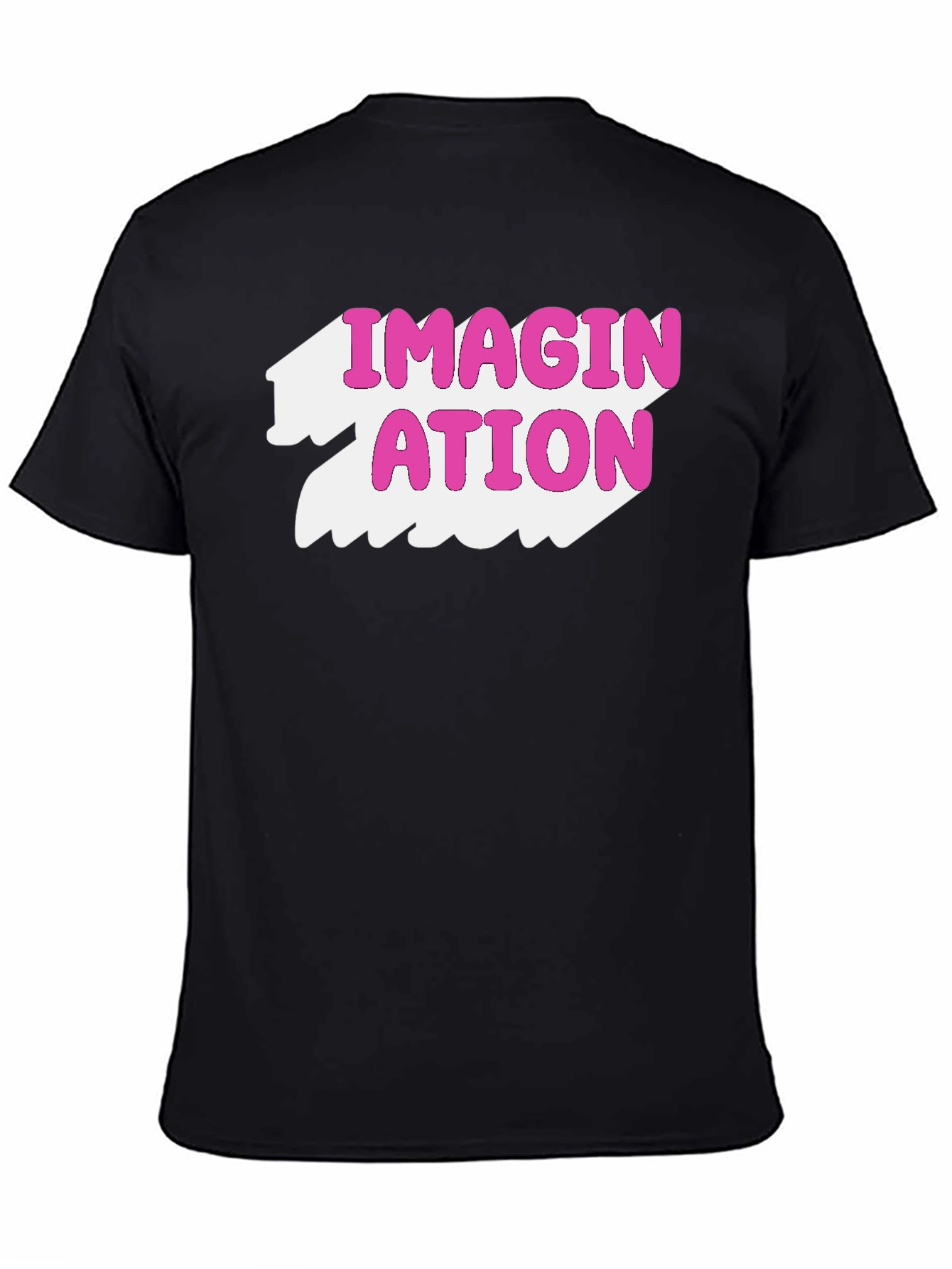 Imagination Graphic Tee - Pink on Black T-Shirt