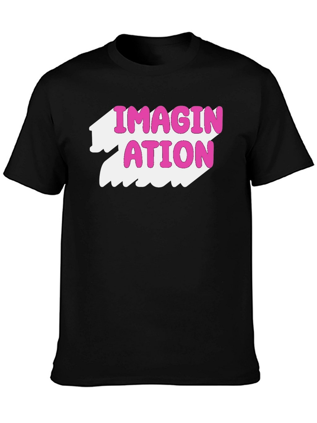 Imagination Graphic Tee - Pink on Black T-Shirt