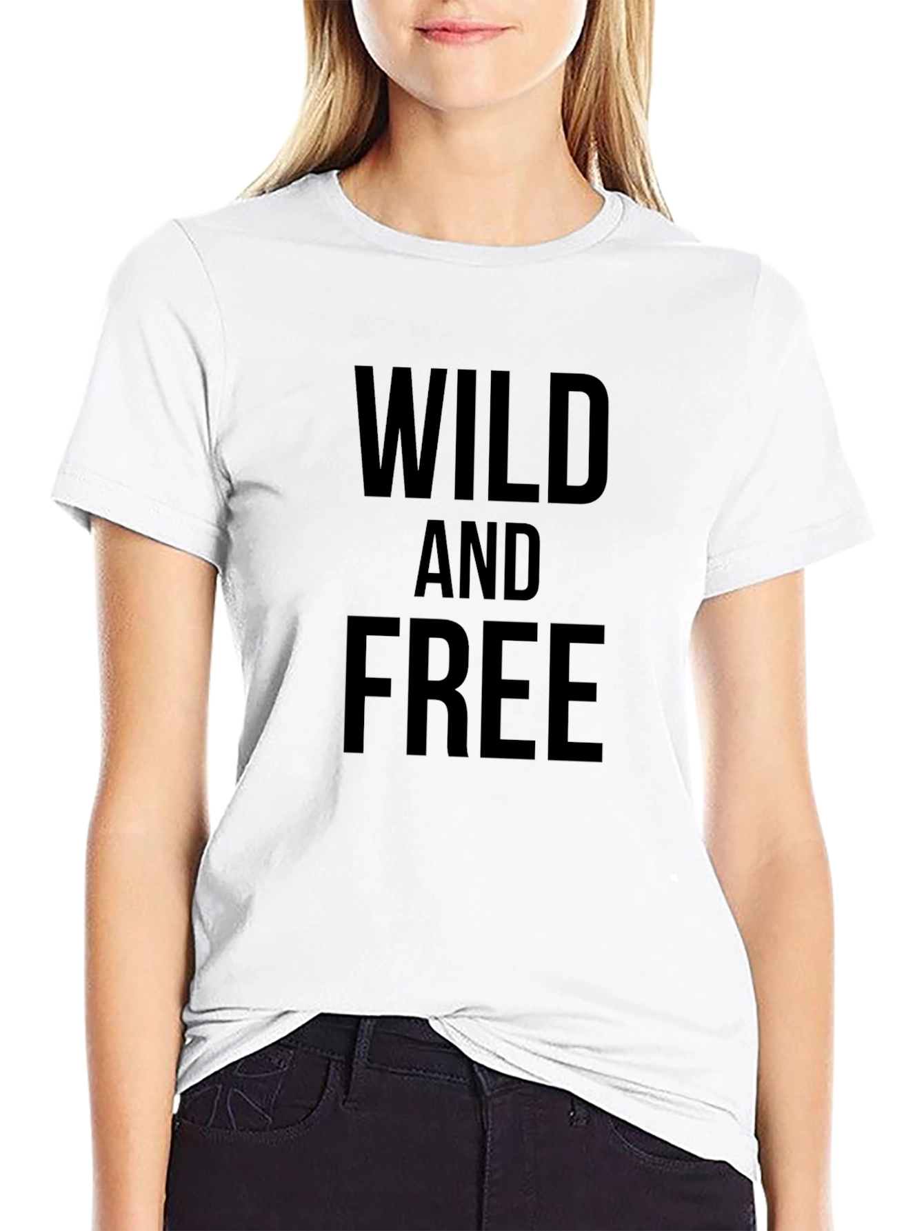 Wild and Free Black Graphic Tee