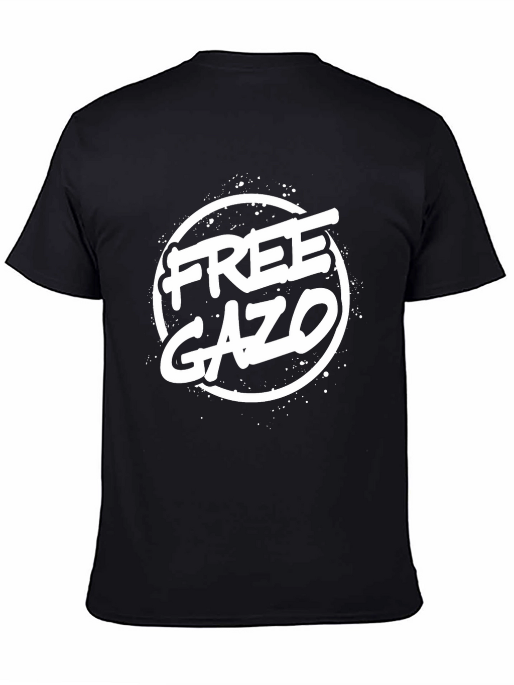 Free GAZO Graphic Print Black T-Shirt