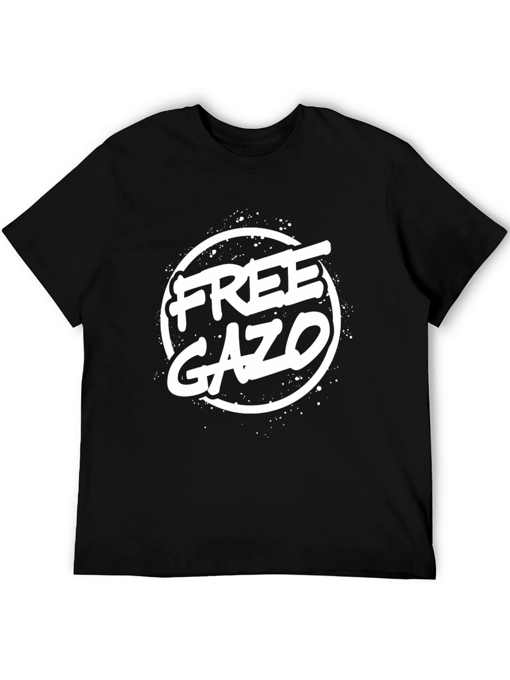Free GAZO Graphic Print Black T-Shirt