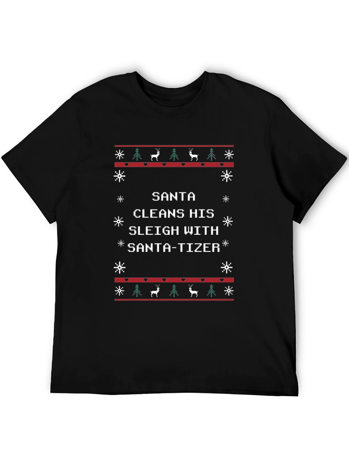 Santa-tizer Ugly Christmas T-Shirt