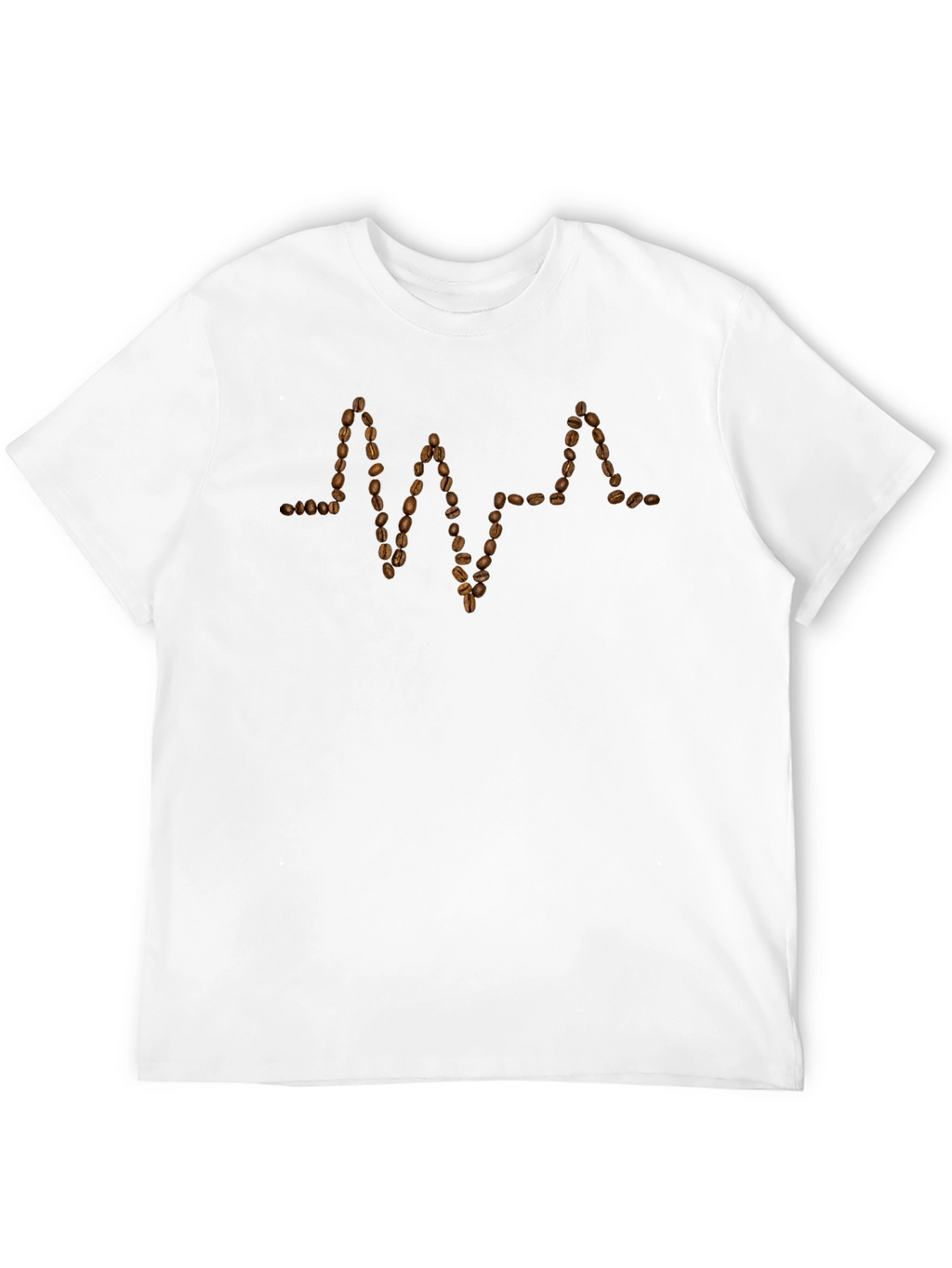 Coffee Bean Heartbeat Graphic Tee - Black