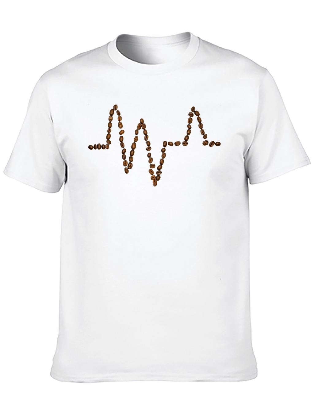 Coffee Bean Heartbeat Graphic Tee - Black