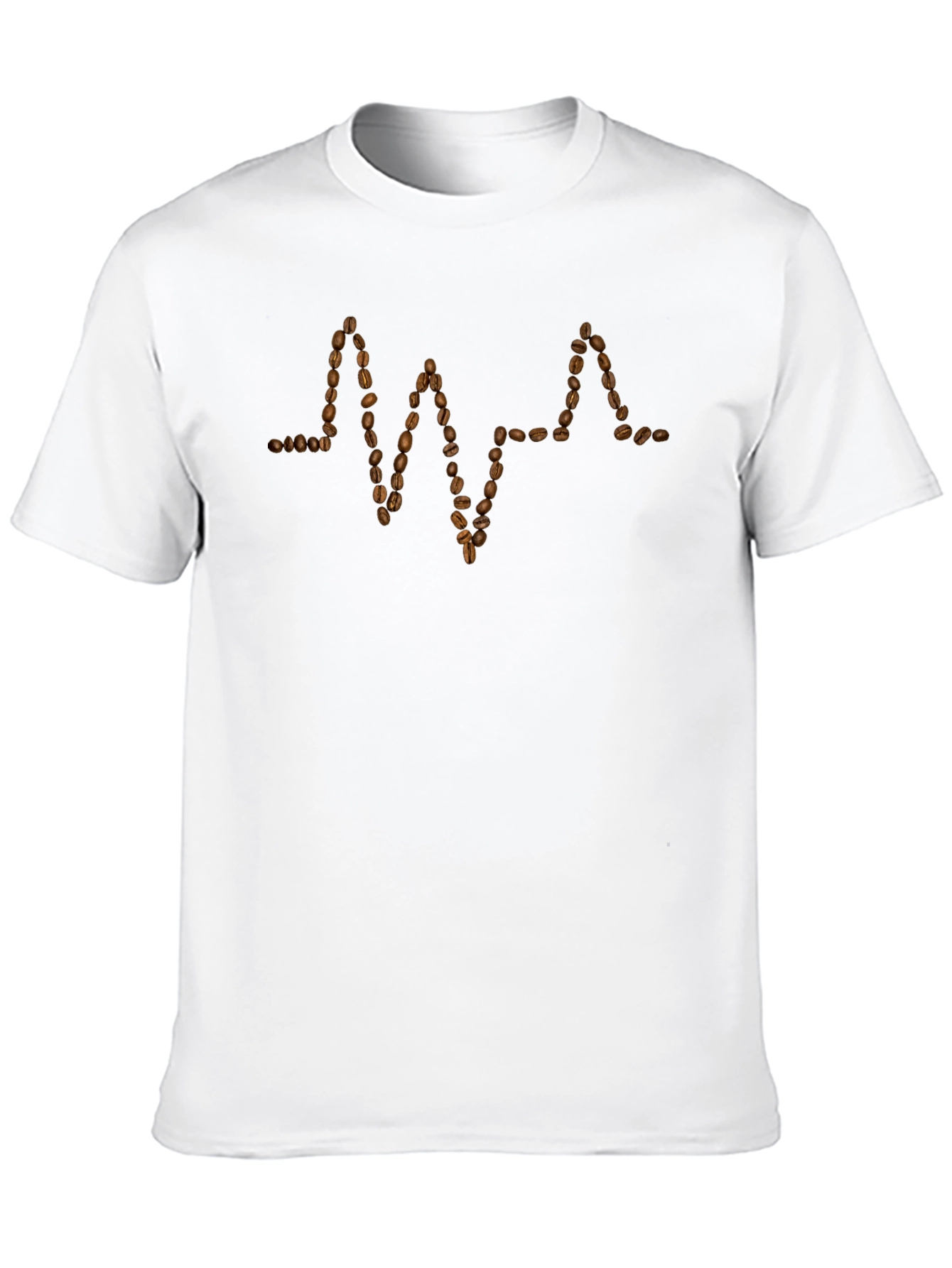 Coffee Bean Heartbeat Graphic Tee - Black