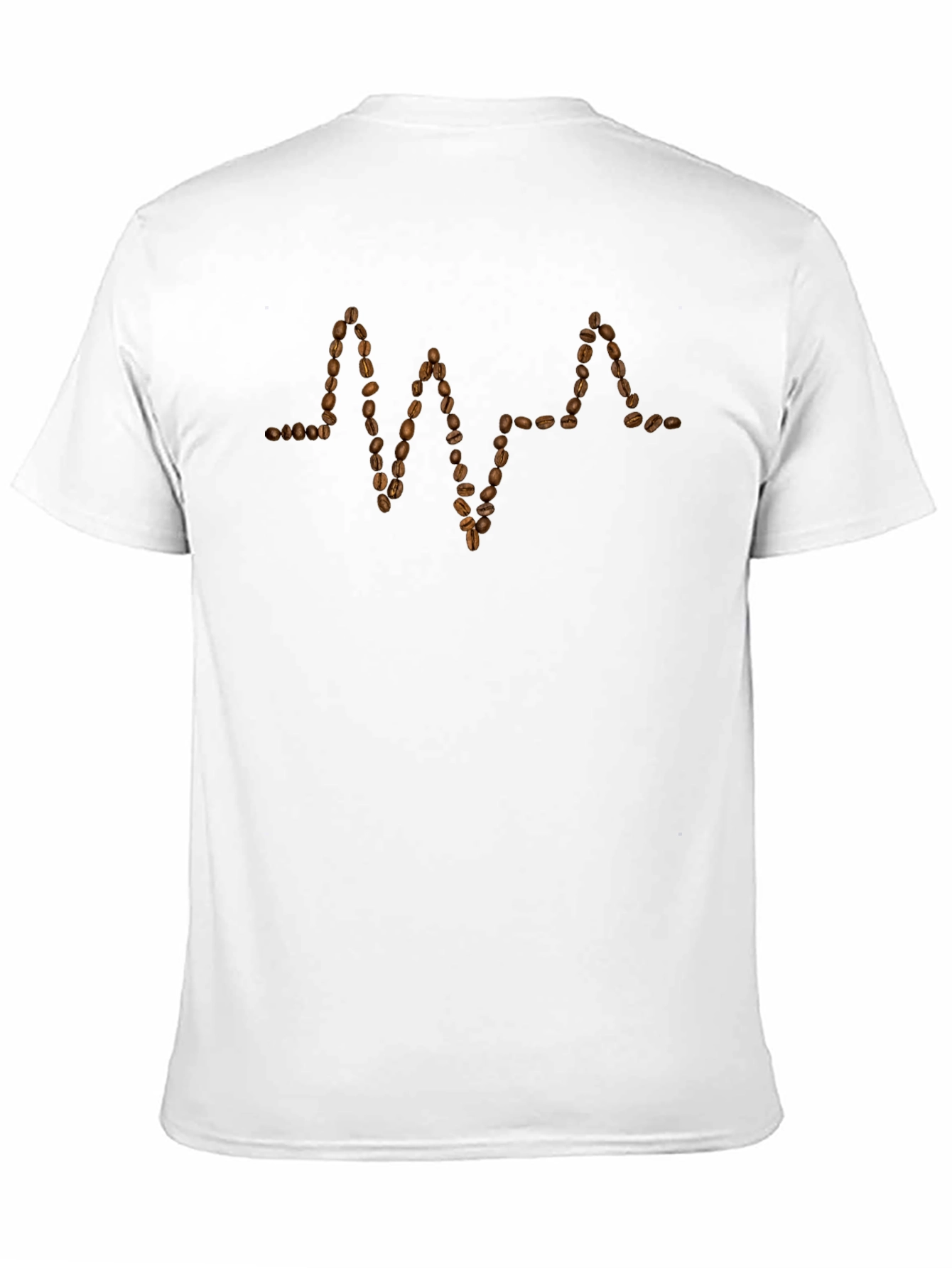 Coffee Bean Heartbeat Graphic Tee - Black