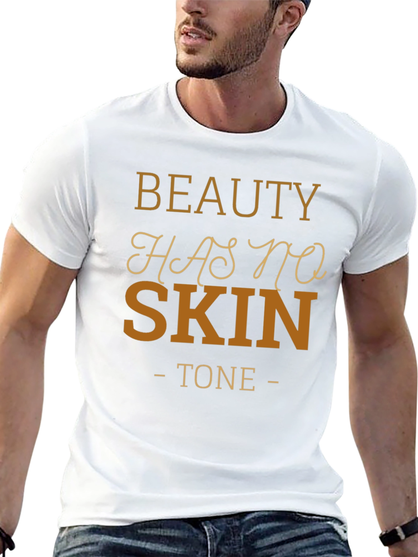 Beauty Has No Skin Tone Black T-Shirt