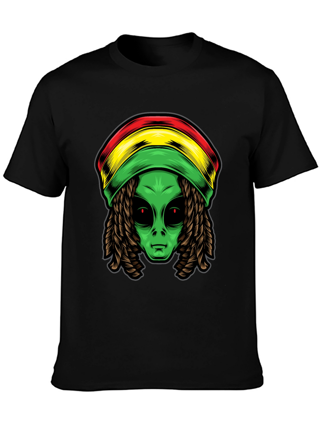 Rasta Alien T-Shirt - Cool Graphic Tee