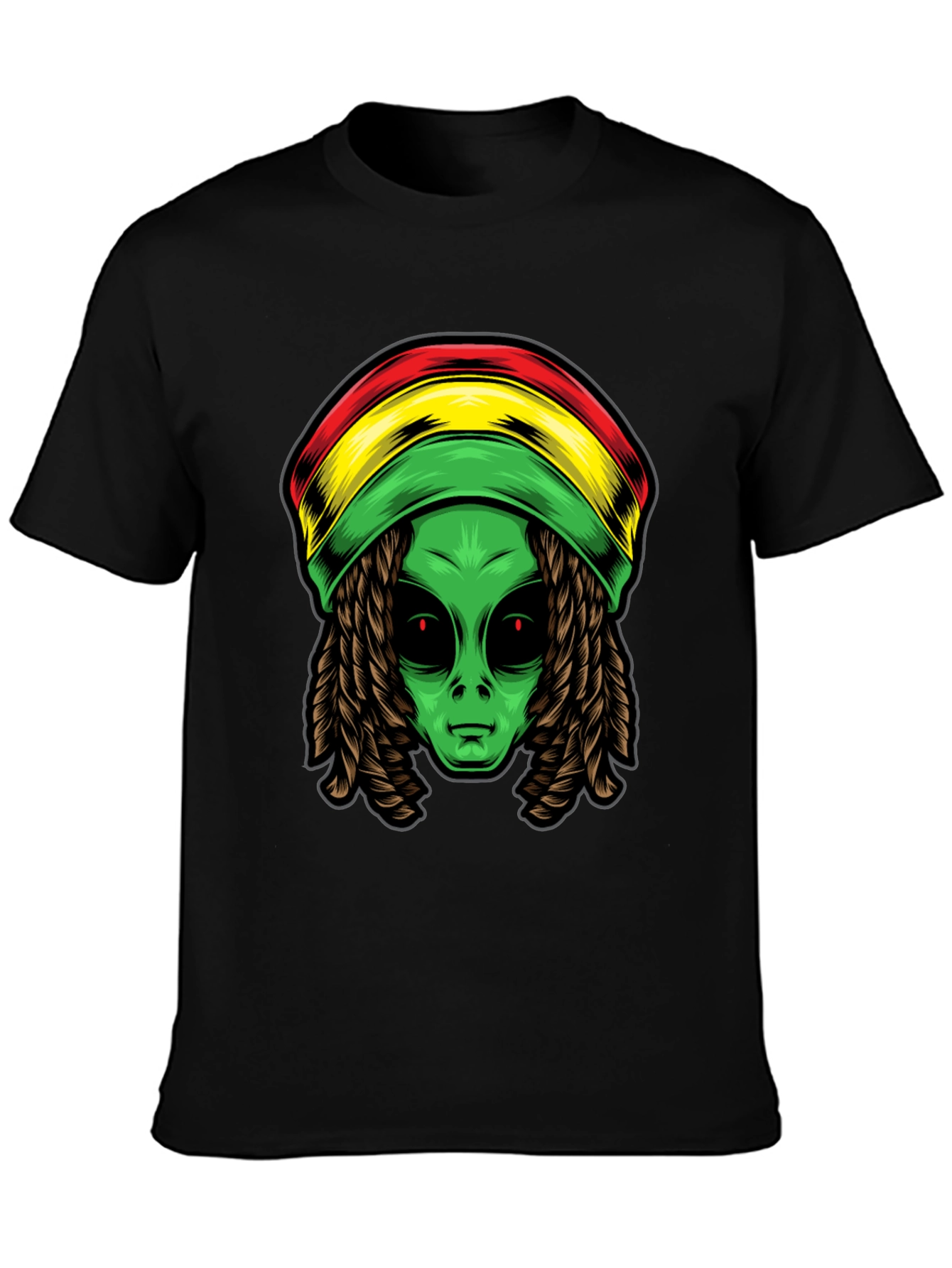 Rasta Alien T-Shirt - Cool Graphic Tee