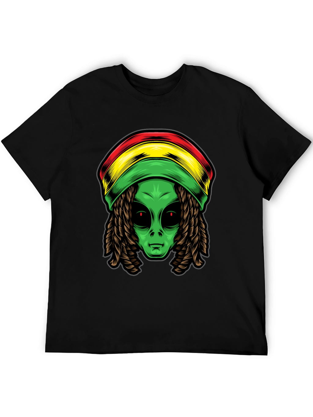 Rasta Alien T-Shirt - Cool Graphic Tee