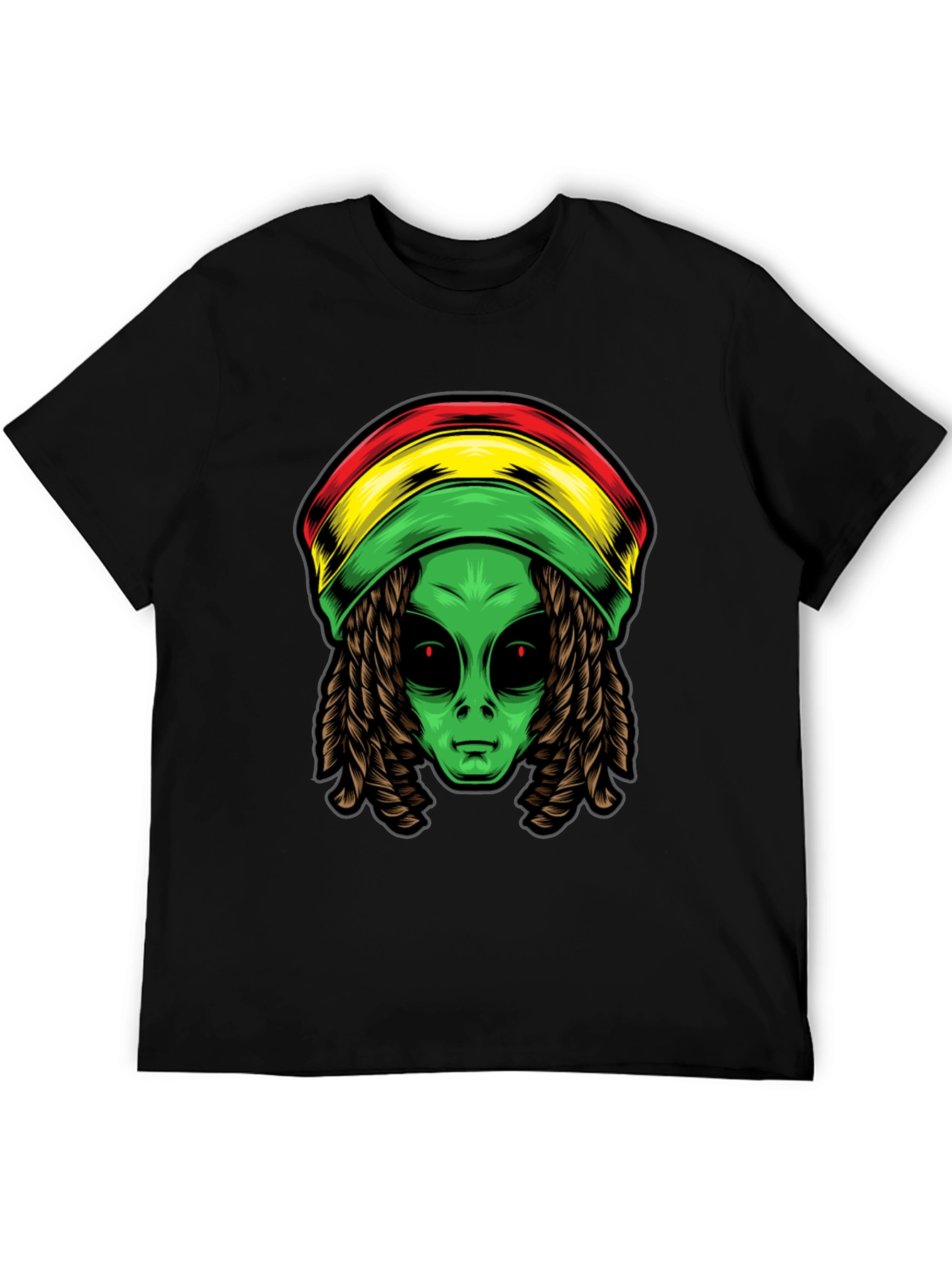 Rasta Alien T-Shirt - Cool Graphic Tee