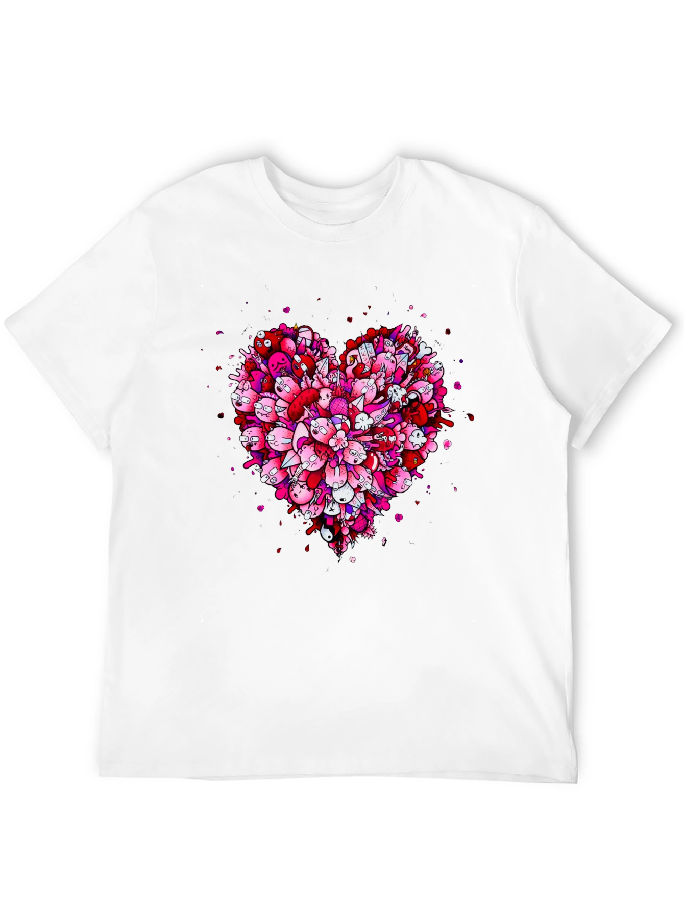Heart Doodle Black Graphic Tee