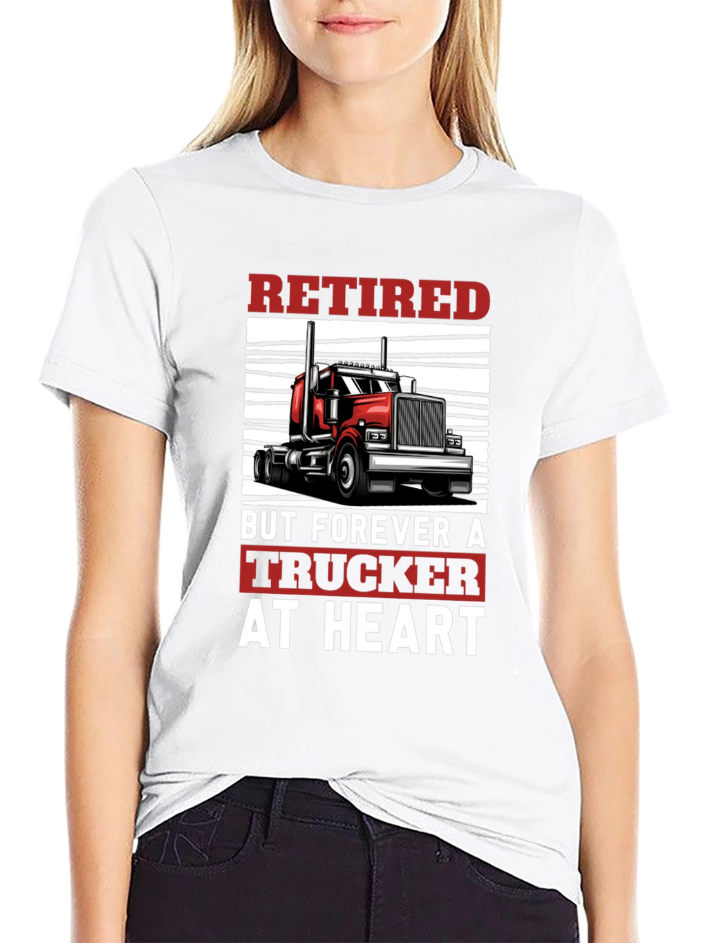 Retired Trucker at Heart Graphic T-Shirt