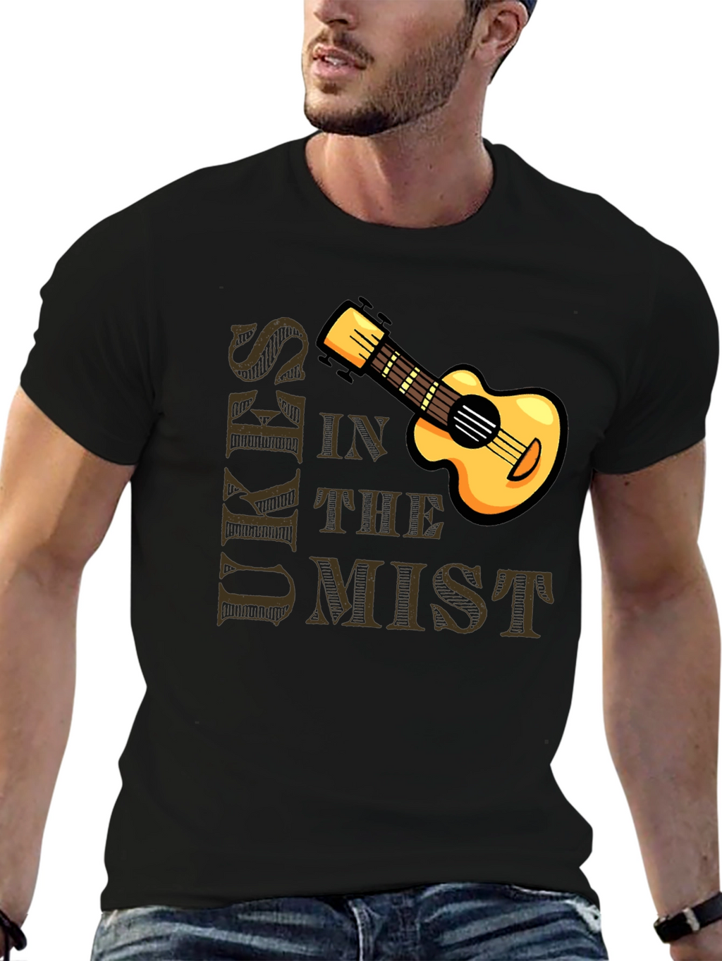Ukuleles in the Mist Graphic T-Shirt