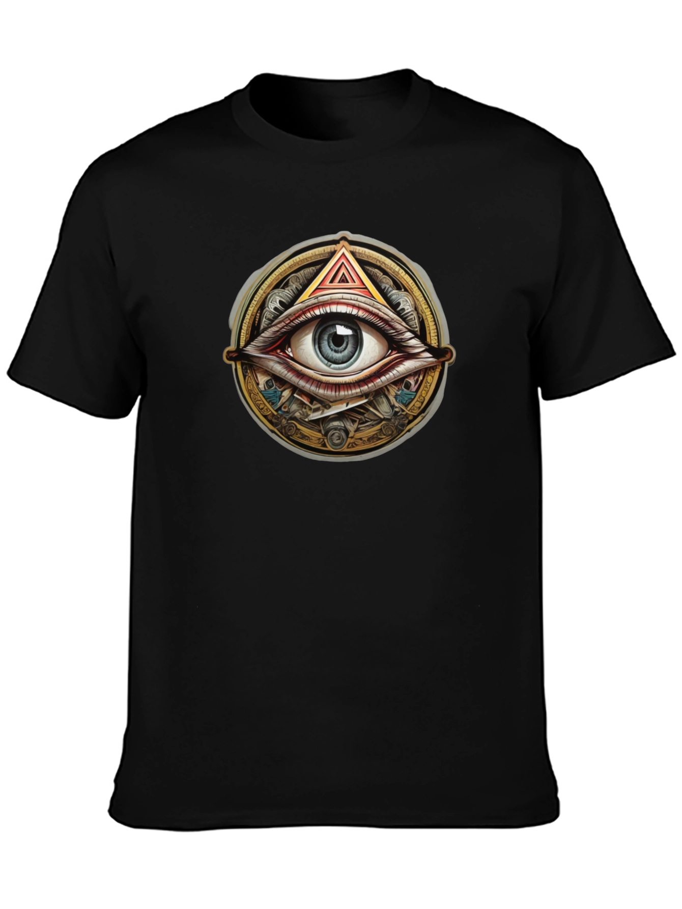 Illuminati Eye Graphic Black T-Shirt